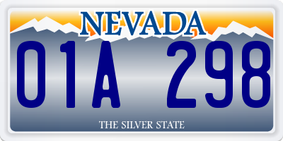 NV license plate 01A298