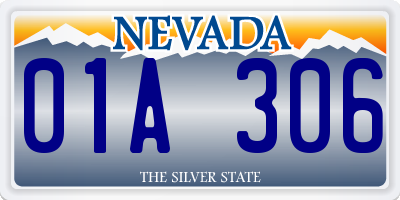 NV license plate 01A306