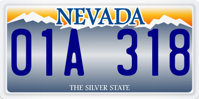 NV license plate 01A318