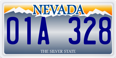 NV license plate 01A328
