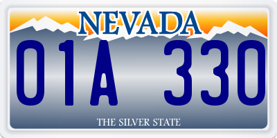 NV license plate 01A330