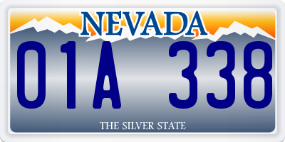 NV license plate 01A338