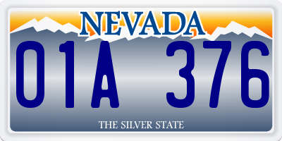 NV license plate 01A376