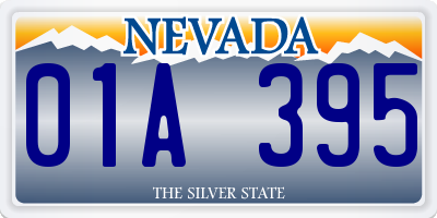 NV license plate 01A395