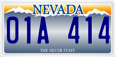 NV license plate 01A414