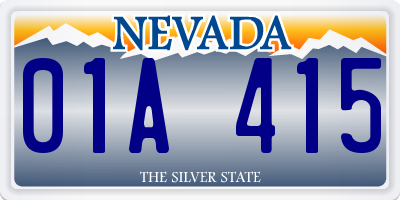 NV license plate 01A415