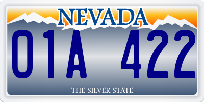 NV license plate 01A422