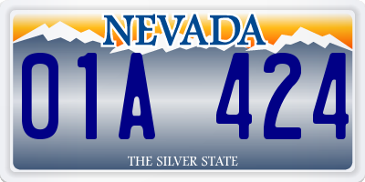 NV license plate 01A424