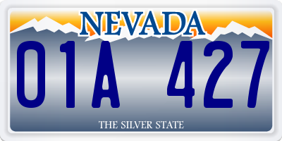 NV license plate 01A427