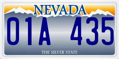 NV license plate 01A435