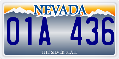 NV license plate 01A436