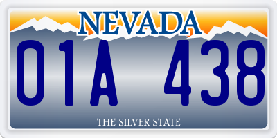 NV license plate 01A438