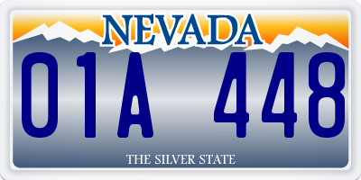 NV license plate 01A448