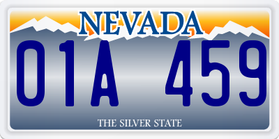 NV license plate 01A459