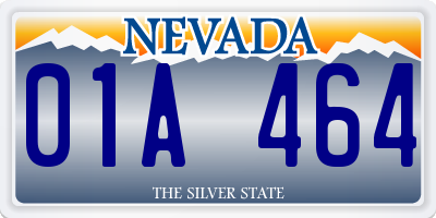 NV license plate 01A464