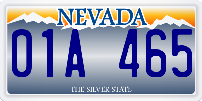 NV license plate 01A465