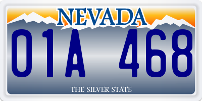 NV license plate 01A468