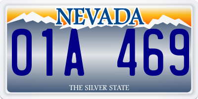 NV license plate 01A469