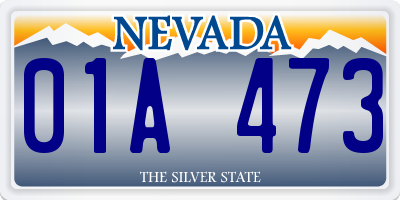 NV license plate 01A473