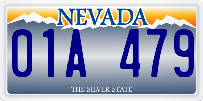 NV license plate 01A479