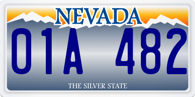 NV license plate 01A482