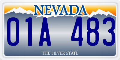 NV license plate 01A483