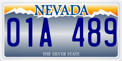 NV license plate 01A489