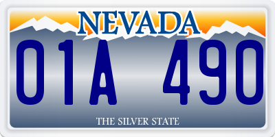 NV license plate 01A490