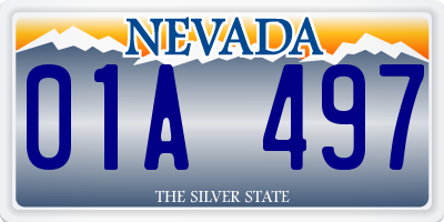 NV license plate 01A497