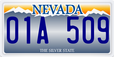 NV license plate 01A509