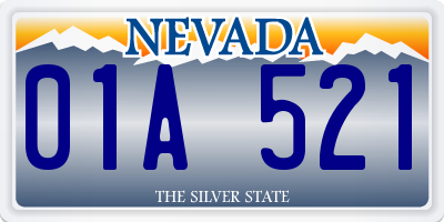 NV license plate 01A521