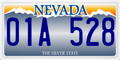 NV license plate 01A528