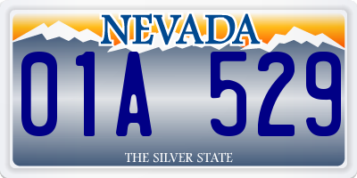 NV license plate 01A529