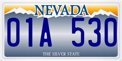 NV license plate 01A530