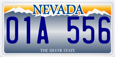 NV license plate 01A556