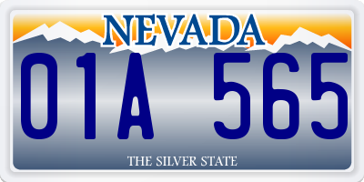 NV license plate 01A565