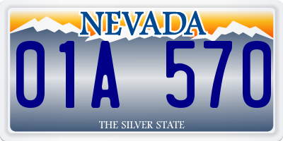 NV license plate 01A570