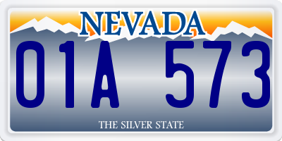 NV license plate 01A573