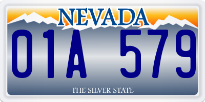 NV license plate 01A579