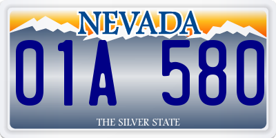 NV license plate 01A580