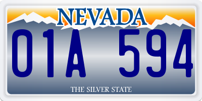 NV license plate 01A594