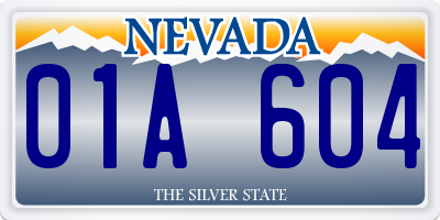 NV license plate 01A604