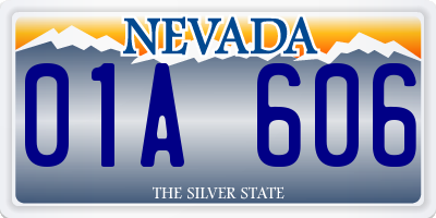 NV license plate 01A606