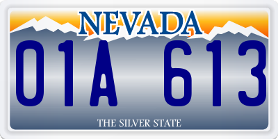 NV license plate 01A613