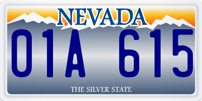 NV license plate 01A615