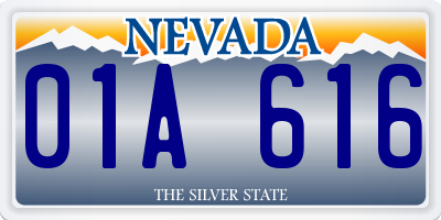 NV license plate 01A616