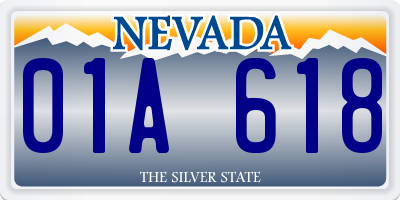 NV license plate 01A618