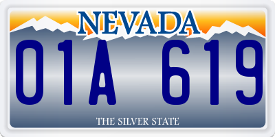 NV license plate 01A619
