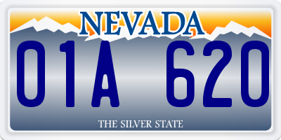 NV license plate 01A620