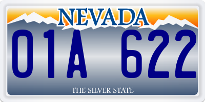 NV license plate 01A622